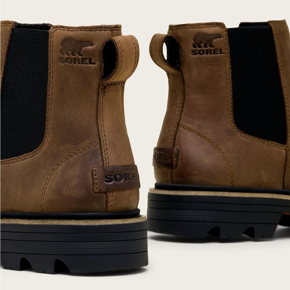 NWT Sorel Women’s Brown Leather Boots - Revel Road Waterproof Chelsea Boot - Picture 2 of 16